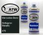 Preview: Mercedes-Benz, Deltagrün Metallic, 478: 400ml Sprühdose + 400ml Klarlack - Set, von ATW Autoteile West.
